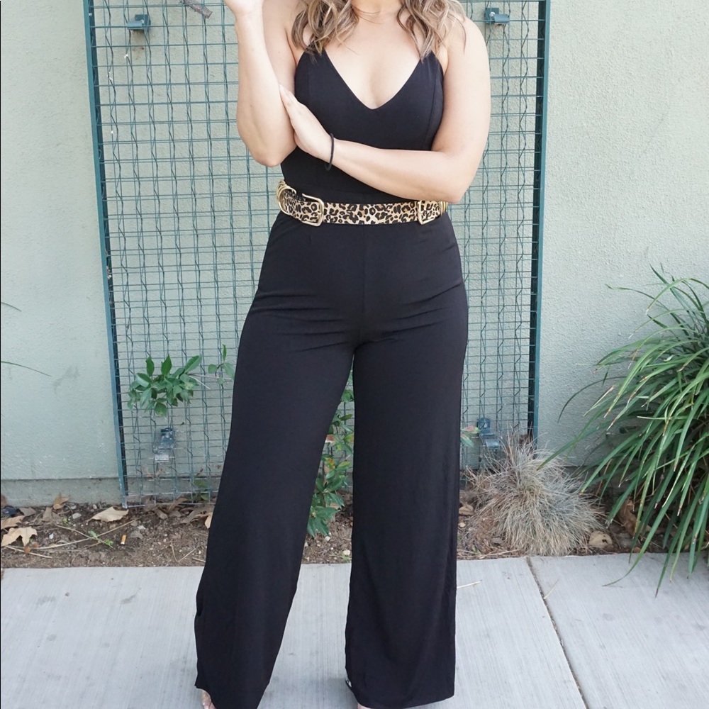 Black tank jumpsuit